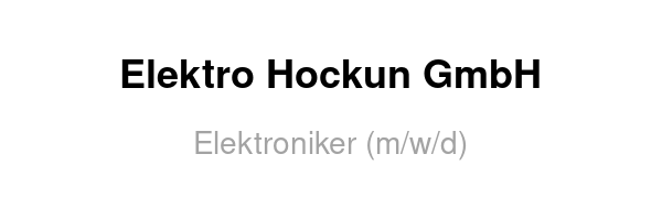 Elektro Hockun GmbH /