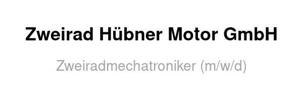 Zweirad Hübner Motor GmbH /