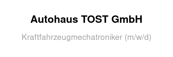 Autohaus TOST GmbH /