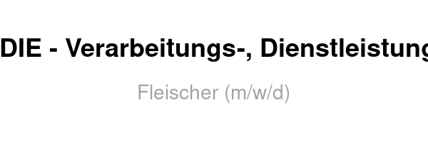 Fleischer (m/w/d)