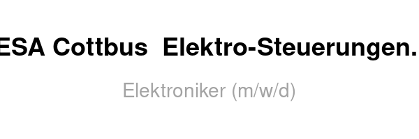 Elektroniker (m/w/d)